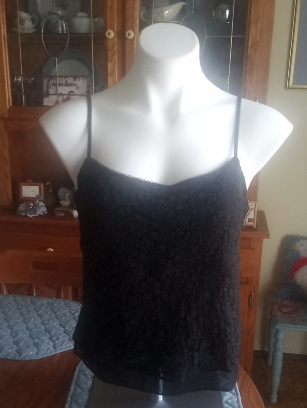 Ardene Black Lace Camisole with Spaghetti Straps